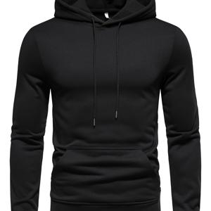 TEMU 남성 캐주얼 올리브 그린 후디 - 부드럽고 신축성이 있는 소재, 드로스트링 후드, 캐주얼 웨어 후디 | 캐주얼 스타일 후디 | 드로스트링 후디