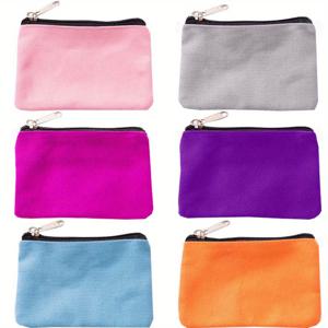 TEMU 휴대용 소형 메이크업 파우치 6pcs 세트, 3.54*5.12인치/9*13cm, 고품질 여행 화장품 정리 가방, 지퍼백, 립스틱 보관 케이스, 캐리링 파우치 (6개입)