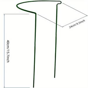 TEMU 8 팩, 식물 지원 말뚝, 반 원형 금속 정원 식물 말뚝 실내 모란 케이지 및 지지대, 토마토, 수국, 야외 꽃용 녹색 식물 지원 링 테두리(폭 9.5