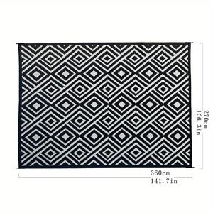 TEMU 1개, 양면 디자인 폴리프로필렌 소재 접이식 야외용 매트, RV 파티오·캠핑·뒷마당 및 피크닉에 적합, 가볍고 휴대하기 쉬운, 청소 간편, 봄/여름용