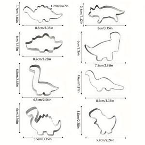 TEMU 8개 작은 만화 쿠키 커터, 스테인리스 스틸 쿠키 몰드, 만화 동물 시리즈 퐁당 케이크 몰드, DIY 베이킹 과일 및 야채 엠보싱 몰드, 휴일 베이킹