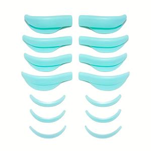 TEMU 7쌍 실리콘 속눈썹 펌 패드 세트 - 틸 & 파스텔 색상, 3D 컬러 & 연장용 노-파워 래쉬 리프트 키트 - 막대 & 방패 포함, 무향