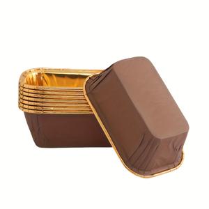 TEMU 50개입 두꺼운 골드 & 실버 케이크 컵, 롤링 엣지, 단면 골드 직사각형 컵, 고온 저항 베이킹 페이퍼 컵