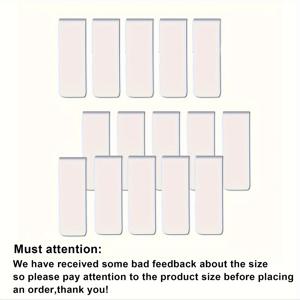 TEMU 15개 빈 승화 전사 자석 책갈피, 학교 용품 및 수제 독서 선물로 완벽, 0.8 X 2.4인치 크기.
