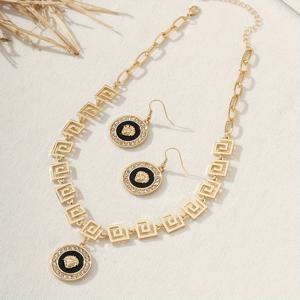 TEMU 유럽&미국 스타일 여성용 펜던트 목걸이와 귀걸이 세트