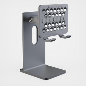 TEMU 아이패드 및 태블릿용 조절 가능한 알루미늄 합금 데스크탑 스탠드 - 튼튼한 금속 베이스가 있는 게으른 홀더, 편안한 시청과 타이핑을 위한 인체공학적 디자인, 태블릿 홀더 스탠드