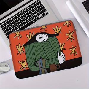 TEMU 애니메이션 패턴 양면 프린트 노트북 가방, 심플한 브리프케이스, 노트북 슬리브, 부드러운 노트북 케이스, 태블릿 케이스 세트, 통근용 브리프케이스, 문서 보관 파우치.