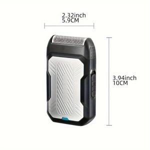 TEMU 남성용 휴대용 전기 면도기, 여행에 적합, 전문가용 알루미늄 포일 디자인, 수염 관리를 위한 충전식, 아버지의 날을 위한 완벽한 선물.