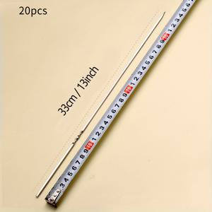 TEMU 20개 재사용 가능한 스테인리스 스틸 꼬치 - 바베큐, 양꼬치, 캠핑에 완벽!