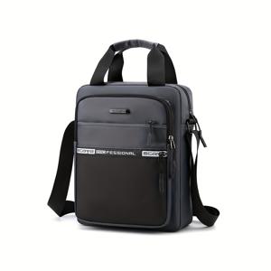 TEMU 남성 숄더백, 크로스바디 나일론 가방, 트렌디 토트백, 비즈니스 여행용 다기능 멀티 포켓 브리프케이스