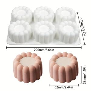 TEMU 1개 실리콘 프렌치 디저트 무스 몰드, 3D 라운드 그루브 디자인, 푸딩, 캔디, 석고 향초용 다용도 베이킹 도구, 크리스마스, 할로윈, 부활절, 추수감사절, 데이용 주방 가제트