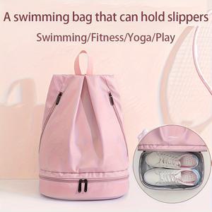 TEMU 신발 보관 공간이 있는 대용량 휴대용 백팩. 단색과 스타일리시한 디자인으로 아웃도어 활동, 하이킹, 스포츠, 등반, 대학 교실에 적합하며 여성, 초보자, 화이트-коллер 직장인에게 이상적입니다.