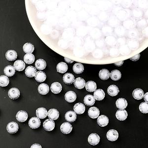 TEMU 500개 8mm 지구 구슬 (96면), 수제 제작용, 장미 꽃, 과일 플레이트, 빨간 등불 펜던트, 아크릴 루스 비즈 포함