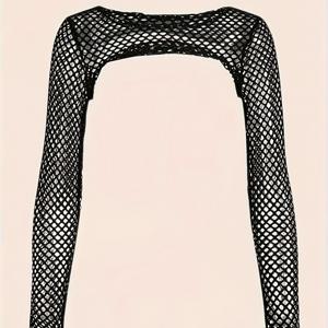 TEMU Y2K 여성용 세미시어 메쉬 탑 - 블랙 민소매 라운드넥 풀오버, 통기성 컷아웃 디자인, 기계세탁 가능 사계절 멀티패션, 트렌디한 심플 스타일