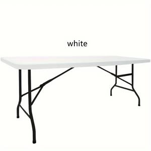 TEMU 탄성 테이블보 1개. 세탁 가능한 범용 직사각형 테이블보, 4/6/8피트 테이블에 적합, 접이식 테이블용 다용도 직사각형 테이블 커버, 야외 행사, 연회, 파티, 피크닉, 결혼식 및 전시회에 이상적입니다.