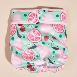 TEMU 1개 강아지 기저귀, 애완동물 생리 속옷, 세탁 가능한 강아지 기저귀, 다양한 패턴의 통기성 좋은 애완동물 팬티, 다양한 사이즈로 제공.