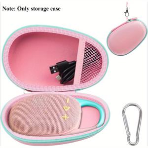 TEMU 클립 5/ 클립 4 스피커와 호환되는 여행용 케이스 교체용, 초소형 스피커 보호 보관 가방, 충전기 및 USB 케이블에 적합 - 상자전용 (블랙)