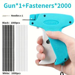 TEMU 의류 재봉틀 라벨 도구 - 의류용 휴대용 재봉틀, 검정 및 흰색 패스너 라벨 도구 2000/1000개, 빠른 밑단 처리, 퀼트 접기 및 의류 라벨 제작을 위해 설계됨, 다양한 의류 수리 및 개조 E