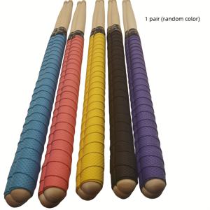 TEMU 프로페셔널 5A 메이플 드럼스틱 5쌍 (10개) - 미끄럼 방지, 땀 흡수 기능, 5가지 색상 (레드, 바스켓, 퍼플, 옐로우 팁, 블랙) - 드러머, 행진대, 녹음실용 - 이상적