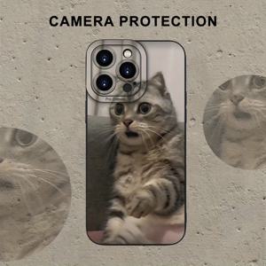 TEMU 아름답고 재미있는 놀라운 개방된 입 고양이 패턴 소프트 보호 모바일 폰 케이스 아이폰 7/8/X/XS/XR/11/12/13/14/15 플러스 프로 맥스 미니에 대한 완벽한 휴일 선물/생일 선물 여자 친구, 남자 친구, 여자, 남자, 남편, 아내, 친구 또는 본인