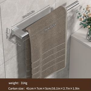 TEMU 벽걸이 타월 홀더, 페이퍼 타월 홀더, 다용도 타월 거치대, 욕실 용품, 수납 솔루션, 타월 랙을 위한 자체 접착식 다기능 타월 홀더 1개