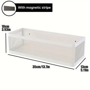 TEMU 발코니 세탁기 옆 마그네틱 수납 랙, 드릴링 없이 사용할 수 있는 세탁 세제 바구니, 플로팅 선반