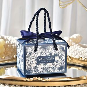 TEMU 10pcs 우아한 꽃 선물 상자 - 손잡이와 리본이 포함되어 있으며 결혼식, 생일, 크리스마스, 특별한 기념일에 적합합니다 - 신부 샤워, 파티, 초콜릿/선물 포장, 결혼식 장식에 이상적입니다