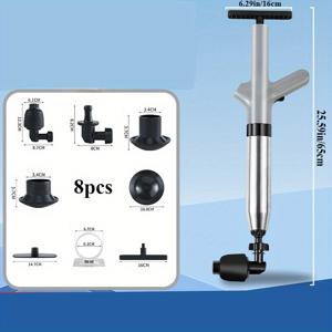 TEMU 1세트 변기 뚫는 도구, 파이프 막힘은 한 방울의 공기 압력으로 해결할 수 있습니다, 주방 및 욕실 바닥 배수구 뚫는 도구, 하수도 파이프 뚫기