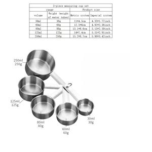 TEMU 1세트 계량컵 및 스푼, 430 스테인리스 스틸 계량 스푼 및 컵 다용도 세트, 주방 베이킹 도구, 스케일 측정, 조미료 계량 스푼 및 스푼 포함, 가정용 베이킹, 케이크 만들기, 크리스마스 선물에 적합