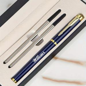 TEMU 맞춤형 선물 상자 라운드 볼펜 금속 각인 고급 중립 펜, 남녀 공용 고급 비즈니스 사무실 선물, 명절 선물, 각인 기술 0.5 리필 발렌타인데이 선물 상자, 추수감사절, 할로윈, 크리스마스, 스승의 날, 의미 있는 선물