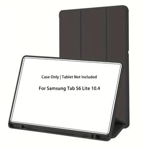 TEMU 2020년, 2022년 및 2024년형 Samsung Galaxy Tab S6 Lite 10.4인치 모델 (SM-P610, SM-P615, SM-P620)용 커버. 펜슬 홀더가 있으며 부드럽고 매끄러운 보호 뒷면이 특징입니다.