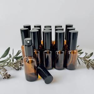 TEMU 15개 중 2개 세트, 30ml/10oz 앰버 유리 스프레이 병 (미세 미스트 스프레이, 메탈 캡 포함), 에센셜 오일, 여행, 청소, 향수 등 리필 가능|트래블보틀|향수|오일스프레이