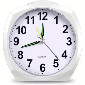 TEMU 1pc RUISUNG Silent Alarm Clock, Snooze 및 야간 조명, 3인치 블랙 & 화이트 디지털 디스플레이, 명확한 대형 숫자, 직사각형 ABS 플라스틱 디자인 - 배터리 작동 (AA 포함되지 않음) 침실, 거실, 사무실 - 노인, 학생, 노인, 수면 도우, 현대 장식, 세련된 외형, 배터리 작동 시계, 내구성 있는 구조