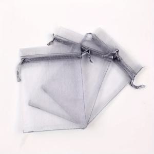 TEMU 50/100개 실버 그레이 드로스트링 오간자 선물 가방 / 웨딩 파티 선물 주얼리 파우치, 발렌타인데이 & 크리스마스 기념품용 주얼리 포켓