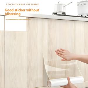 TEMU 롤 1, 캐비닛용 오일 및 습기 방지 스티커, 주방 캐비닛 및 서랍용 방수 접착 필름, 쉽게 찢어지고 붙일 수 있는 자가 접착 투명 보호 필름, 제거 시 잔여물 없음