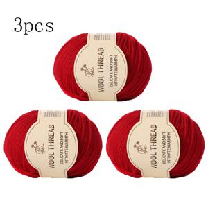 TEMU 3개 세트 부드러운 울 혼방 원사, 4줄 중간 무게, 비필링 - DIY 뜨개질 스카프, 숄, 스웨터에 이상적 - 각 1.76oz, 다양한 색상, 두꺼운 원사