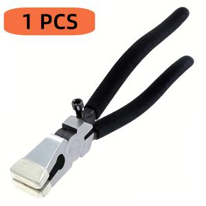 TEMU 1개 유리 플라이어, 8인치, 블랙/레드 고무 팁 조절 가능한 나사 무거운 평면 노즈 컬러 유리 타일 깨는 도구