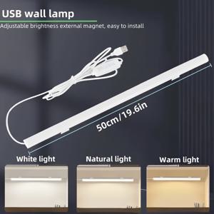 TEMU 조절 가능한 3가지 색상 캐비닛 조명, USB 플러그 앤 플레이, 주방 캐비닛, 옷장, 책상 및 기숙사에 적합한 LED 조명