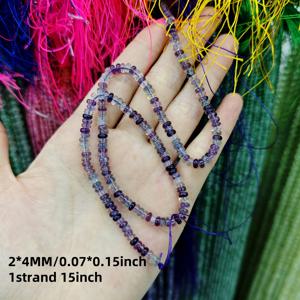TEMU 5A 등급 천연 플루오라이트 주판 비즈 2mm x 4mm - DIY 쥬얼리 만들기용 다색 스페이서 비즈, 팔찌 & 목걸이용 독특한 패턴과 생동감 있는 색상의 흩어지는 비즈, 쥬얼리 제작용 스페이서 비즈