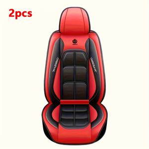 TEMU 2개입 인조 PU 가죽 자동차 시트 커버 - 픽업 & SUV 전면 시트용 사계절용 편안함, 쉬운 설치, 내구성 및 보호, 범용, 추가 패딩 없음, 외부 보호