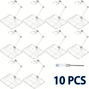 TEMU 5/10개 팩 액션 피규어 디스플레이 스탠드, ABS 재질, BJD HG RG SD SHF 1/144 모델 호환, 스크루드라이버 포함 인형 쇼케이스 스탠드