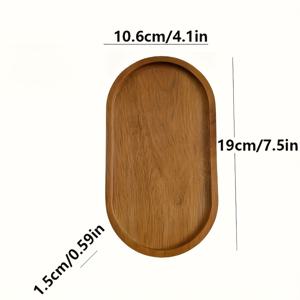 TEMU 오발 트레이가 특징인 수제 나무 디저트 접시 세트, 다용도 원목 접시, 가벼운 나무 식기, 아침 식사, 커피, 차, 스낵, 방 장식에 적합, 치즈 보드 및 선물용 서빙 플래터 포함