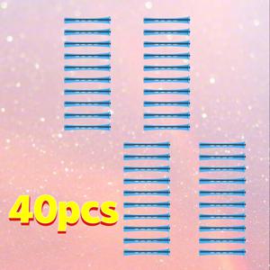 TEMU 새로운 수동 컬링 아이롱 세트 (40개/20개/10개 조합), 자연스러운 헤어용 펌 로드, 콜드 웨이브 로드, 여성용 헤어 롤러, 긴머리, 중간머리, 짧은 머리에 적합한 컬링 로드, 파란색 헤어드레싱 도구, 10/20/40개입으로 제공.