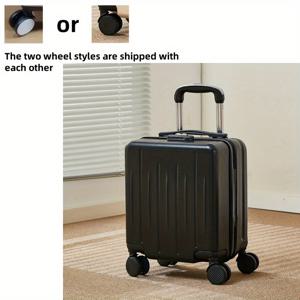 TEMU 고품질 14인치 ABS 캐리어, 기내용 사이즈 40x30x20cm, 스프링 항공 탑승 가능한 여행 가방, TSA 잠금장치 및 스피너 휠, 3단 텔레스코픽 핸들, 미니 여행 케이스 9가지 색상 (블랙, 화이트, 실버리, 옐로우, 핑크, 로즈 골드, 민트 그린, 베이지) - 크리스마스 선물
