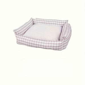 TEMU 체크 무늬 강아지 소파 침대, 폴리프로필렌 애완 동물 둥지, 미조립, 소형견에게 적합.