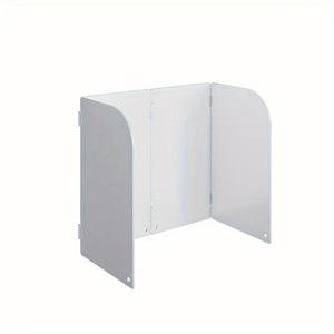 TEMU 1개 조절 가능한 스테인리스 스틸 스프래시 가드 - 접이식 4면 주방 오일 실드, 프라이팬 및 요리용 이상적, 쉬운 설치, 캐비닛 및 카운터탑 보호, 스토브 탑 가드 | 조절 가능한 스프래시 가드 | 세련된 메탈릭 마감, 스토브 탑 프로텍터