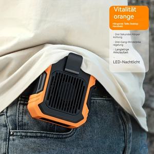 TEMU 3-in-1 휴대용 팬 + 보조배터리 & USB - 냉각 기능 - 목/허리용 착용형 선풍기, 야외/집/사무실용 - USB 배터리, 핸즈프리 냉각 시스템, 멀티펑셔널 팬 & 충전기