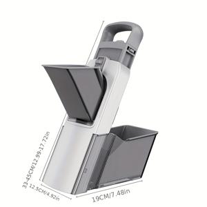 TEMU 9-in-1 다기능 수동 야채 절단기 및 슬라이서 - 스테인리스 스틸 블레이드, 교체 불가, 조절 가능한 두께, 감자 슬라이스, 치즈 그레이트, 토마토 썰기 등에 완벽함 - 가정용 및 상업용 주방 가제트|야채다지기