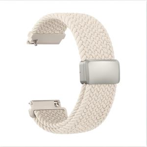 TEMU 1pc 우아한 브레드 니트로 시계 밴드, 자석 버클, 20mm/22mm, 삼성 4/5/5pro/6/7/6클래식 40mm 44mm 43mm 47mm 및 가르민 펜릭 7/포어러너 945/ - 여성용 조절 가능한 손목 스트랩, 자석 시계 스트랩