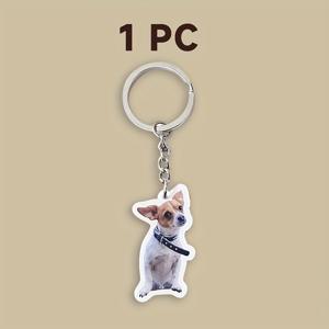 TEMU [2D 플랫] [맞춤형] 1pc 맞춤형 애완동물 키링, 개인화된 애완동물 키링, 맞춤형 사진 키링, 맞춤형 아크릴 소품, 맞춤형 의류 펜던트 액세서리, 남성 키링 가방 매칭, 고양이, 개, 역 키링, 패션 장식, 패션 유니크, 맞춤형, 작은 이상적인 선물, 그에게, 그녀에게, 가족, 친구, 애완동물 애호가, 기념일 애완동물, 생일 선물